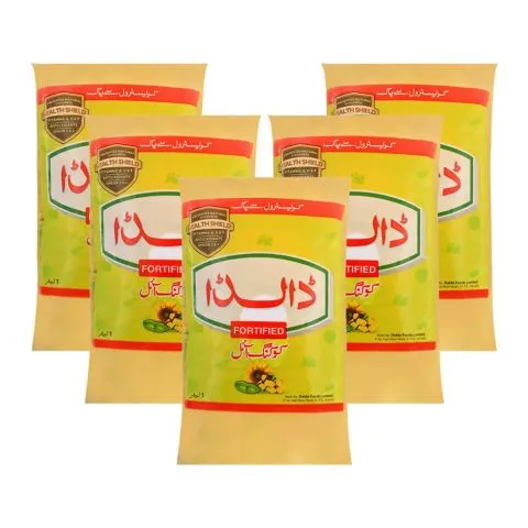 Dalda Fortified Cooking Oil 1Litre (Pack of 5)