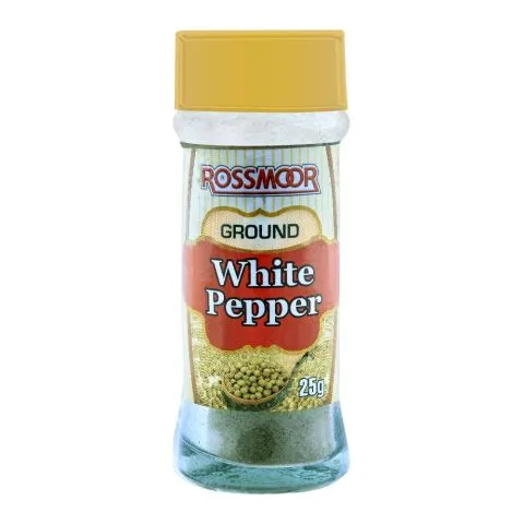 Rossmoor Ground White Pepper, Bottle, 28g