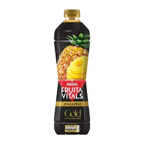 Nestle Fruita Vitals Pineapple Gold Fruit Drink, 1 Liter, Pet