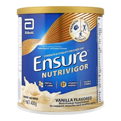 Ensure Nutrivigor Nutritional Supplement Powder, Vanilla, 400g
