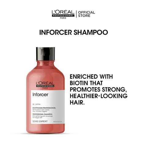 L'Oreal Professionnel Serie Expert Inforcer Shampoo 300 ML - For Weak & Brittle Hair With Biotin & Vitamin B6